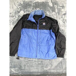 Harvard Square Pilgrims Pride Black & Blue Windbreaker Jacket Medium Full-Zip